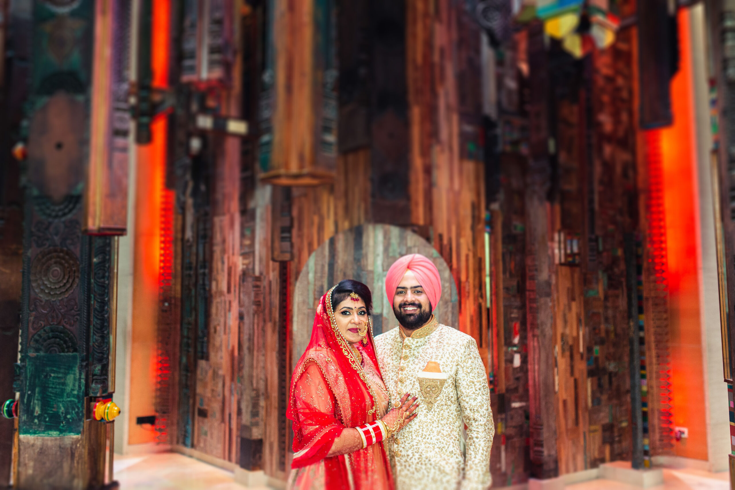 punjabi wedding couple portraits by dropdstdio